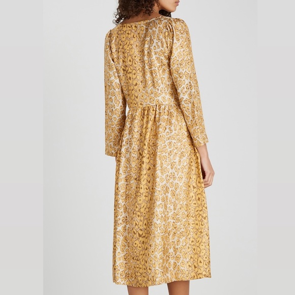 LA PRESTIC OUISTON ~ Cristo Leopard-Print Silk Midi Dress 1 - Picture 2 of 7